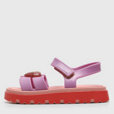 Sandalias Zaxynina Corazon Glitter Lila detalle